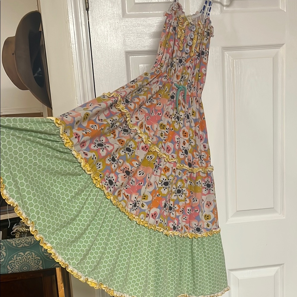Floral and Geometric Patterned Dress size 6